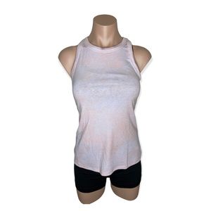 Old Navy UltraLite Racerback Rib-Knit Performance Tank Orange Tie-Dye